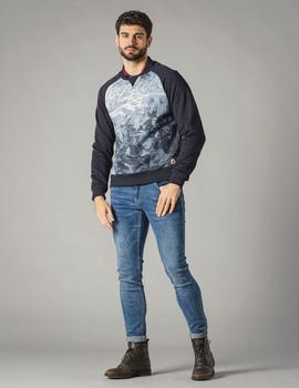 Sudadera DARK and FISH 10524 marina estampado frontal