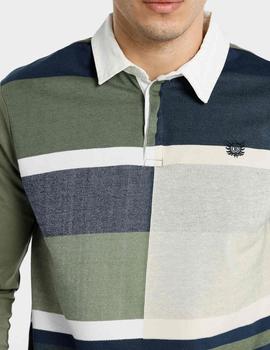 Polo manga larga BENDORFF raya verde para hombre