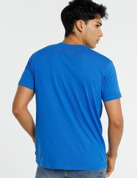 Camiseta básica azul logo