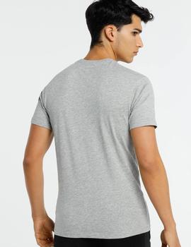 Camiseta SIX VALVES Básica gris para hombre