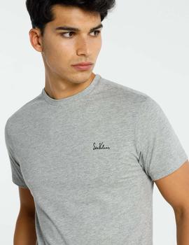 Camiseta básica blanca gris