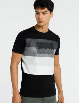 Camiseta SIX VALVES Gráfica negra para hombre