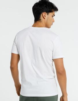 Camiseta SIX VALVES Grafica brand blanca