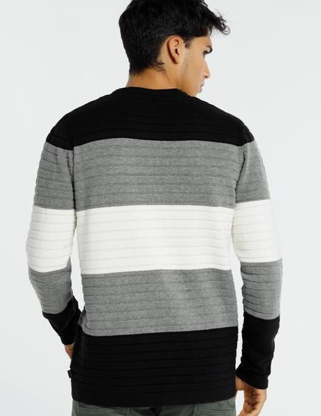 Jersey SIX VALVES Otom n negro franjas para hombre
