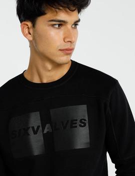 Sudadera SIX VALVES Cortes negra para hombre