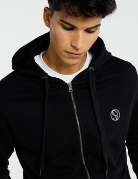 Sudadera SIX VALVES Capucha negra para hombre