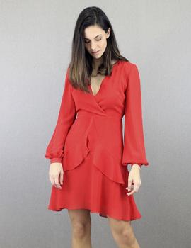 Vestido volante rojo