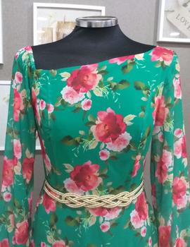 Vestido Casting verde estampado