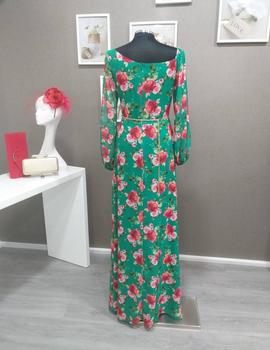 Vestido Casting verde estampado