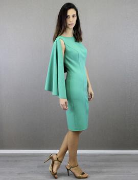 Vestido corto verde capa