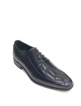 Zapato de charol N025 azul para hombre