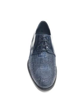 Zapato de charol DONATELLI 11944 azul placado relieve