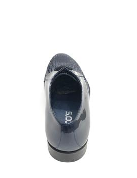 Zapato de charol DONATELLI 11944 azul placado relieve
