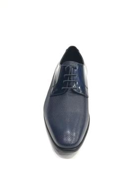 Zapato piel de vestir CONTI FERRATTI 3866 azul tinta placado