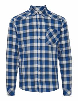 Camisa villela cuadros Blend 20713360 azul para hombre