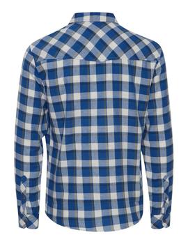 Camisa villela cuadros Blend 20713360 azul para hombre