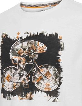 Camiseta Blend blannca ciclista