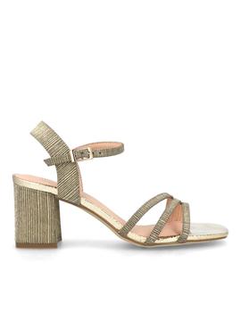 SANDALIA TRES TIRAS ORO