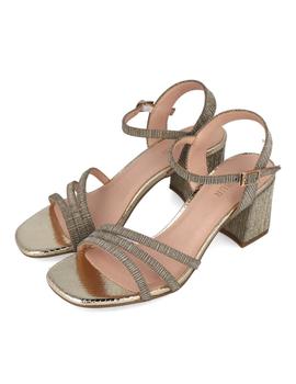SANDALIA TRES TIRAS ORO