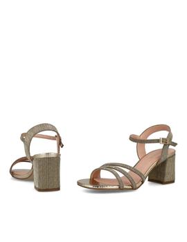 SANDALIA TRES TIRAS ORO