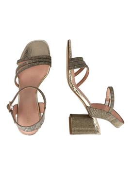 SANDALIA TRES TIRAS ORO
