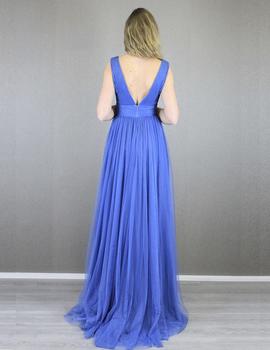 Vestido largo azul