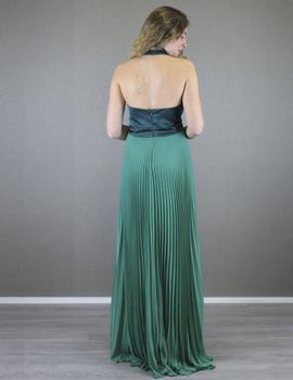 Vestido plisado verde