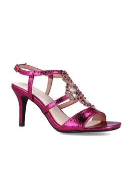 SANDALIA ANIMAL PRINT FUCSIA