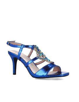 SANDALIA ANIMAL PRINT AZUL