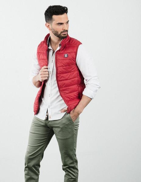 Chaleco acolchado Yellow Skin Vigo rojo para hombre