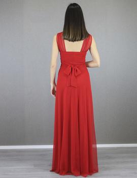Vestido dos tirantes flor  rojo