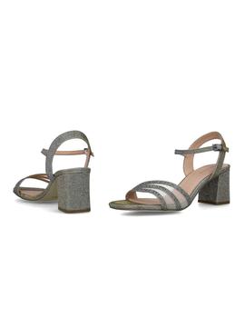 SANDALIAS GLITTER GRIS