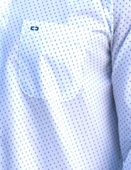 Camisa regular Carlos Cordoba 63538 blanca topitos