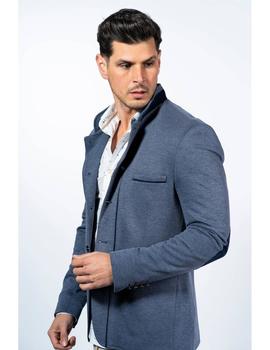 Americana cuello mao Sinigual 12587 azul índigo