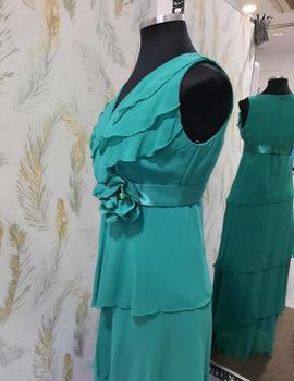 VESTIDO VOLANTES FAINA VERDE