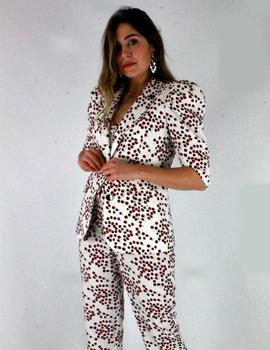 CHAQUETA FAROL  BLANCO TOPOS