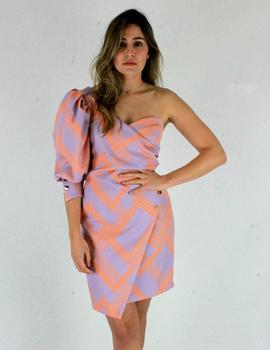 VESTIDO CARMELA ZIG-ZAG NARANJA