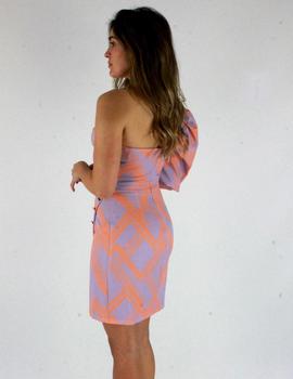 VESTIDO CARMELA ZIG-ZAG NARANJA