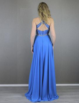 Vestido largo en turquesa