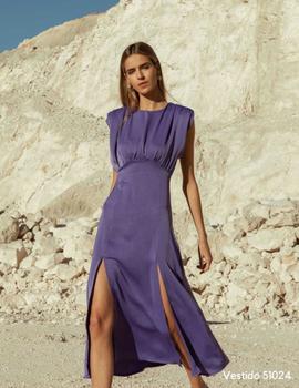 VESTIDO HOMBRERAS DOBLE RAJA