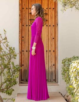 VESTIDO GERALDINE PLISADO BUGANVILLA