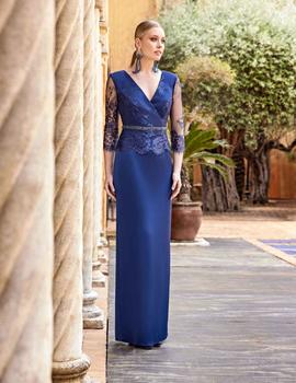 VESTIDO LARGO MARINO