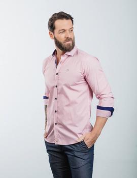 Camisa Yellow Skin 7959 estampada rosa para hombre