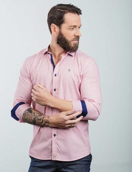 Camisa Yellow Skin 7959 estampada rosa para hombre