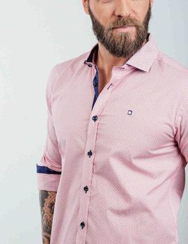 Camisa Yellow Skin 7959 estampada rosa para hombre