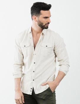 Camisa Yellow Skin 8359 bolsillos piedra para hombre