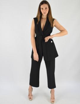 TRAJE CHALECO CRUZADO NEGRO