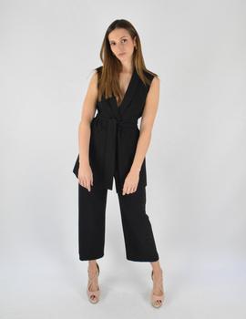 TRAJE CHALECO CRUZADO NEGRO