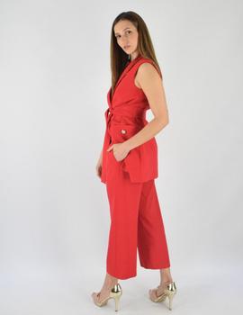 TRAJE CHALECO CRUZADO ROJO