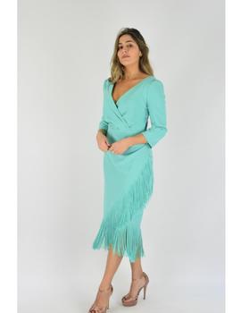 VESTIDO FLECOS VERDE